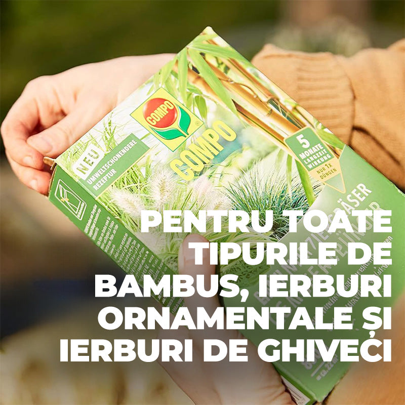 Ingrasamant pentru Bambus si Ierburi Ornamentale, 850 g, 22 m², Formul Ecologica, Efect de Lunga Durata 5 Luni, COMPO