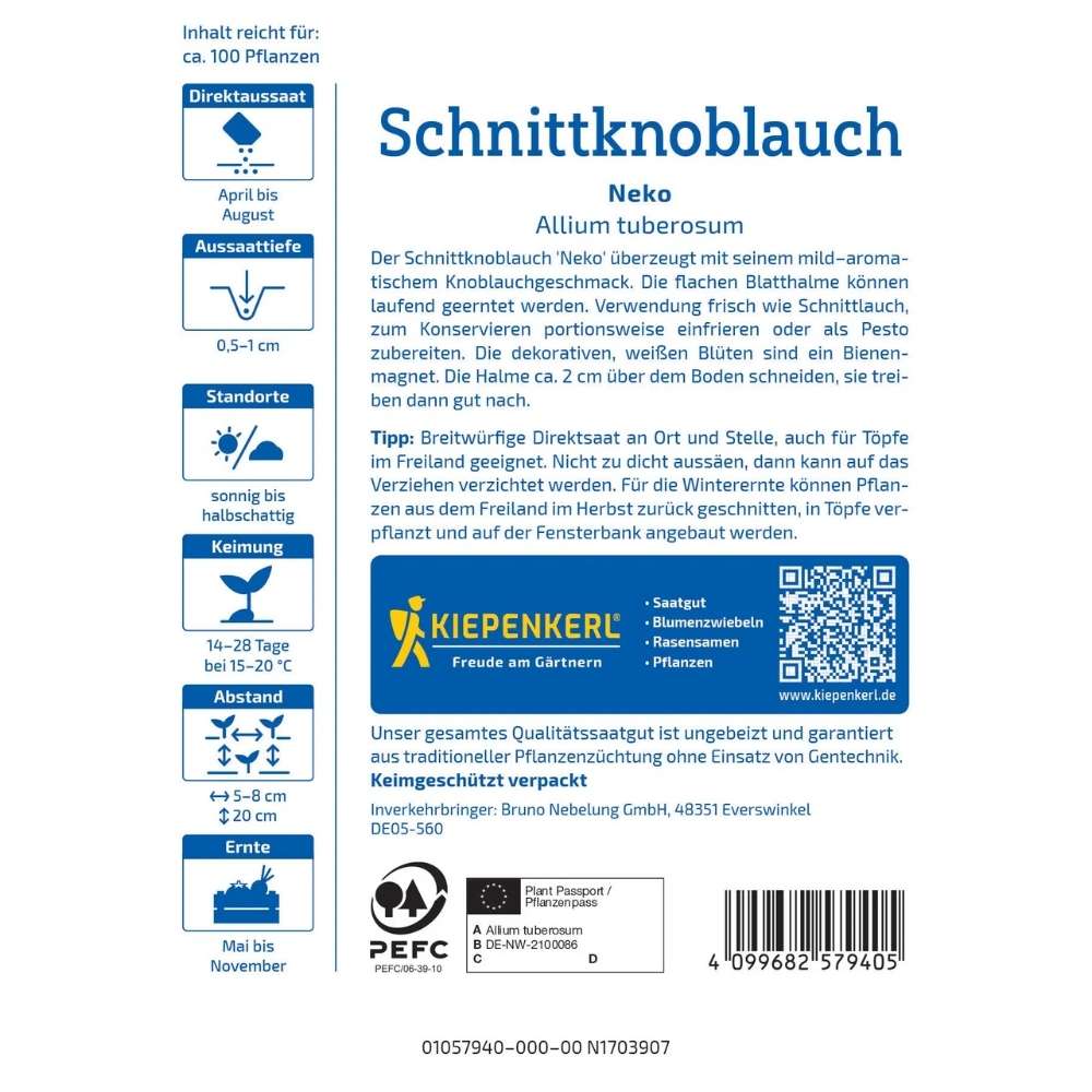 Seminte de usturoi chinezesc – Neko, planta aromatica versatila, ajunge pentru 100 Plante, cu protectie germinatie