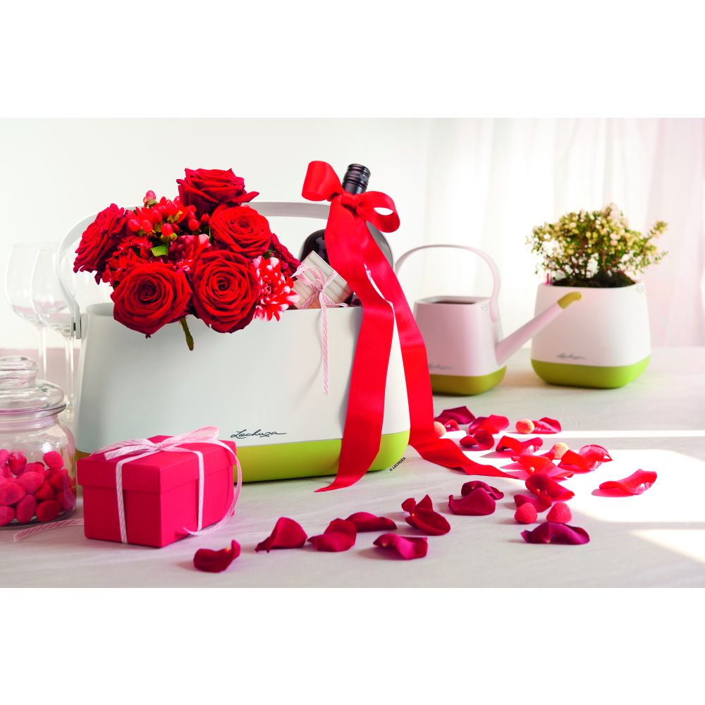 Stropitoare Lechuza YULA, 1,7 l capacitate, Alb/Verde, Protectie anti-picurare, Plastic de inalta calitate