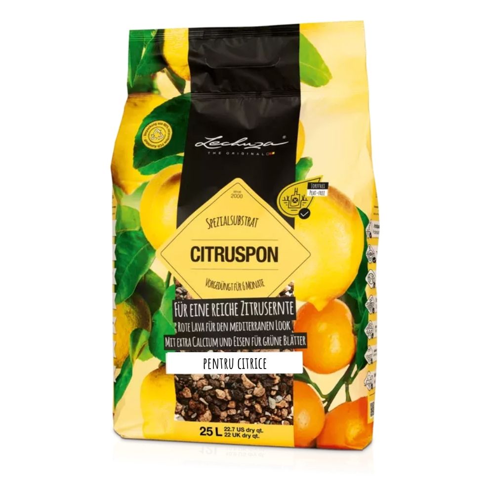 Substrat Mineral LECHUZA Citruspon 25 l, pentru citrice, 100% fara turba, cu ingrediente naturale