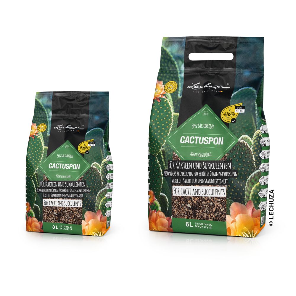 Substrat Mineral LECHUZA Cactuspon 3 l, pentru cactusi si suculente, 100% fara turba, cu ingrediente naturale
