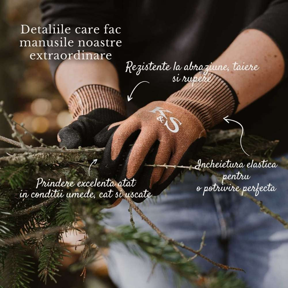 Manusi gradina KENT & STOWE Surefit All Grip, nitril, aderenta ridicata, marime L