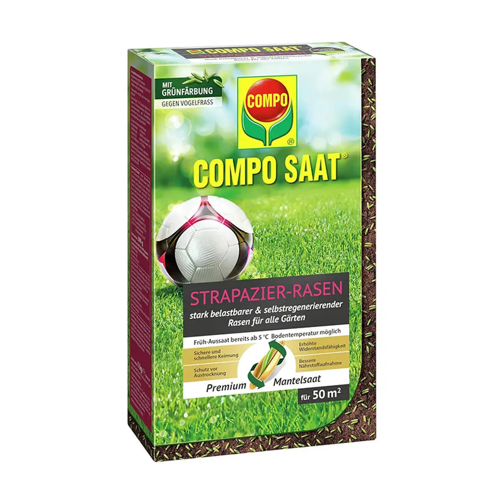 Compo seminte gazon rezistent trafic intens 1 kg pentru 50 mp – amestec profesional pentru gazon de sport si joaca
