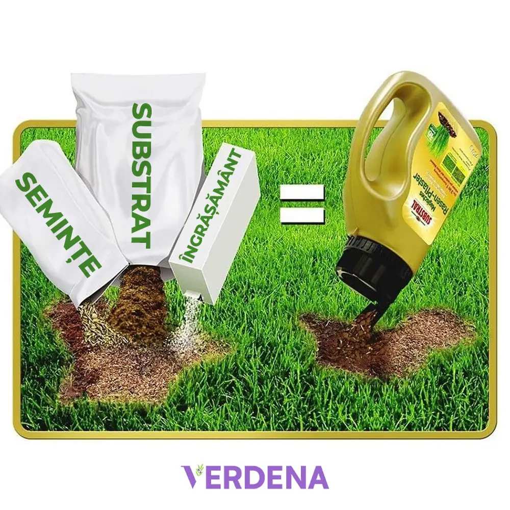 Reparare gazon Substral Plastura Magica 3 in 1 cu seminte gazon substrat si ingrasamant 1 kg pentru zone goale