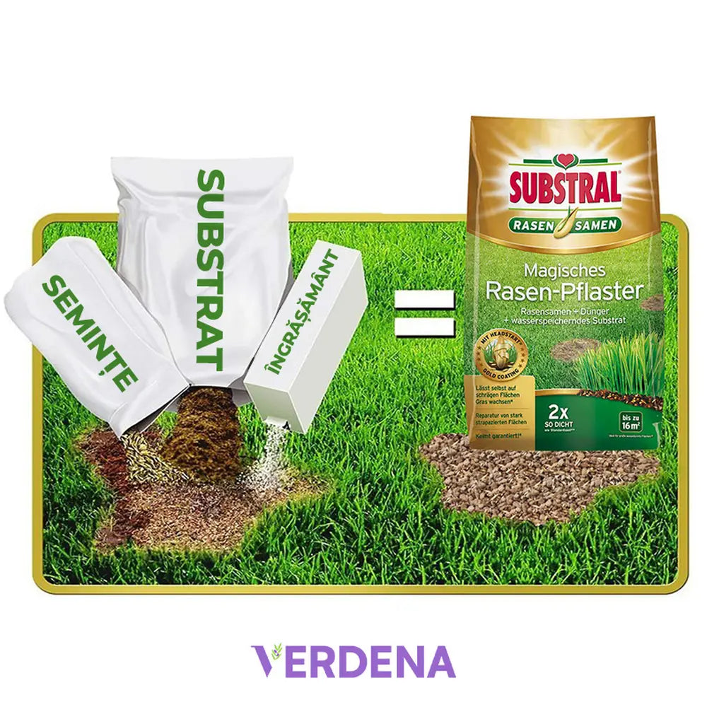 Reparare gazon Substral Plastura Magica 3 in 1 cu seminte gazon substrat si ingrasamant 3 kg pentru zone goale