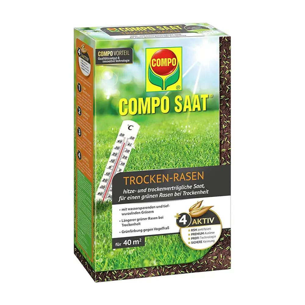 Compo seminte gazon rezistent la seceta si caldura 1 kg pentru 40 mp, amestec profesional pentru zone insorite si uscate