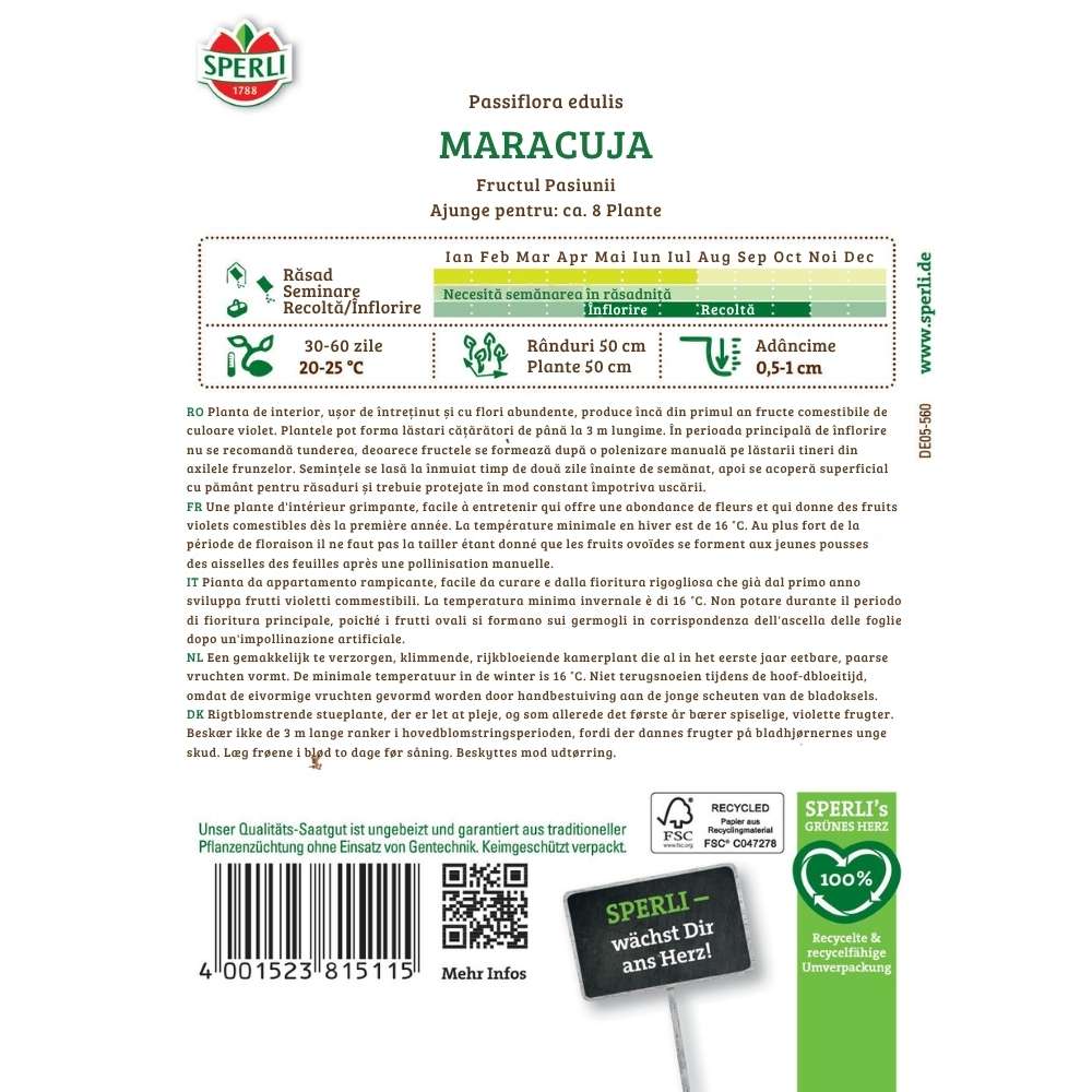 Seminte Fructul Pasiunii (Maracuja) – planta tropicala cu fructe aromate