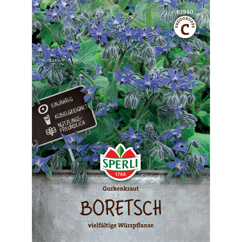 Seminte borago (iarba castravetelui) – frunze si flori comestibile