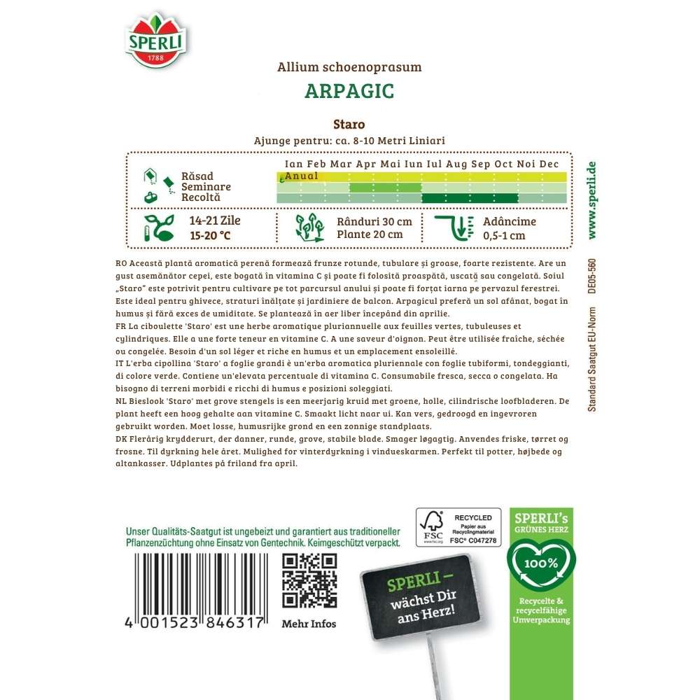 Seminte arpagic Staro SPERLI – soi productiv si viguros