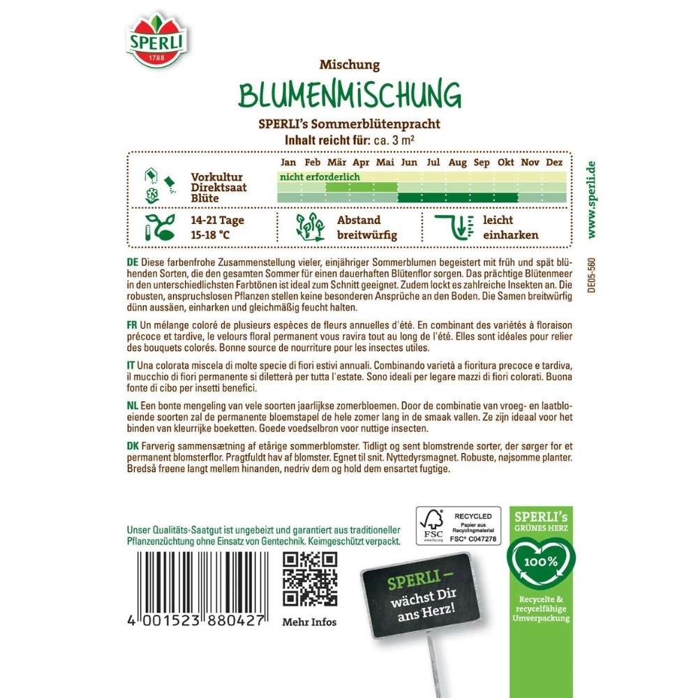 Seminte de flori de vara – explozie de culoare sezoniera, ajunge pentru 3 m²