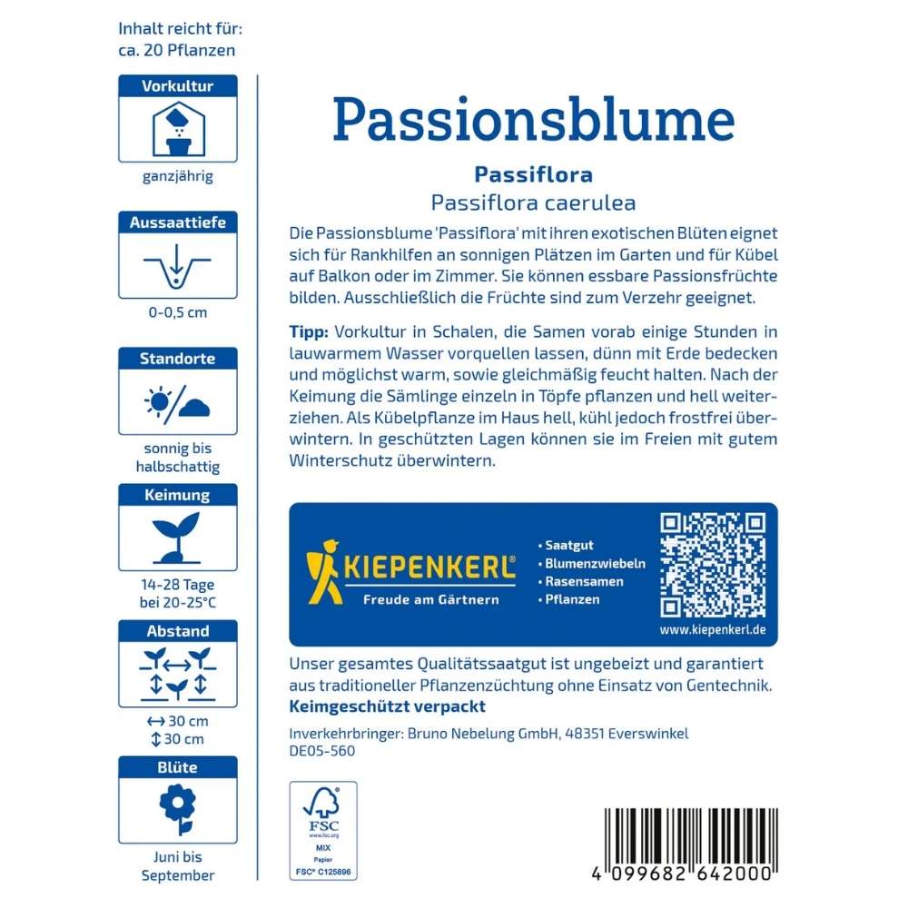 Seminte de floarea-patimilor – Passiflora decorativa si exotica, ajunge pentru 20 Plante