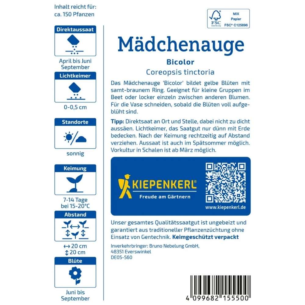 Seminte de ochiul-fetii – varietate Bicolor, flori perene, ajunge pentru 150 Plante