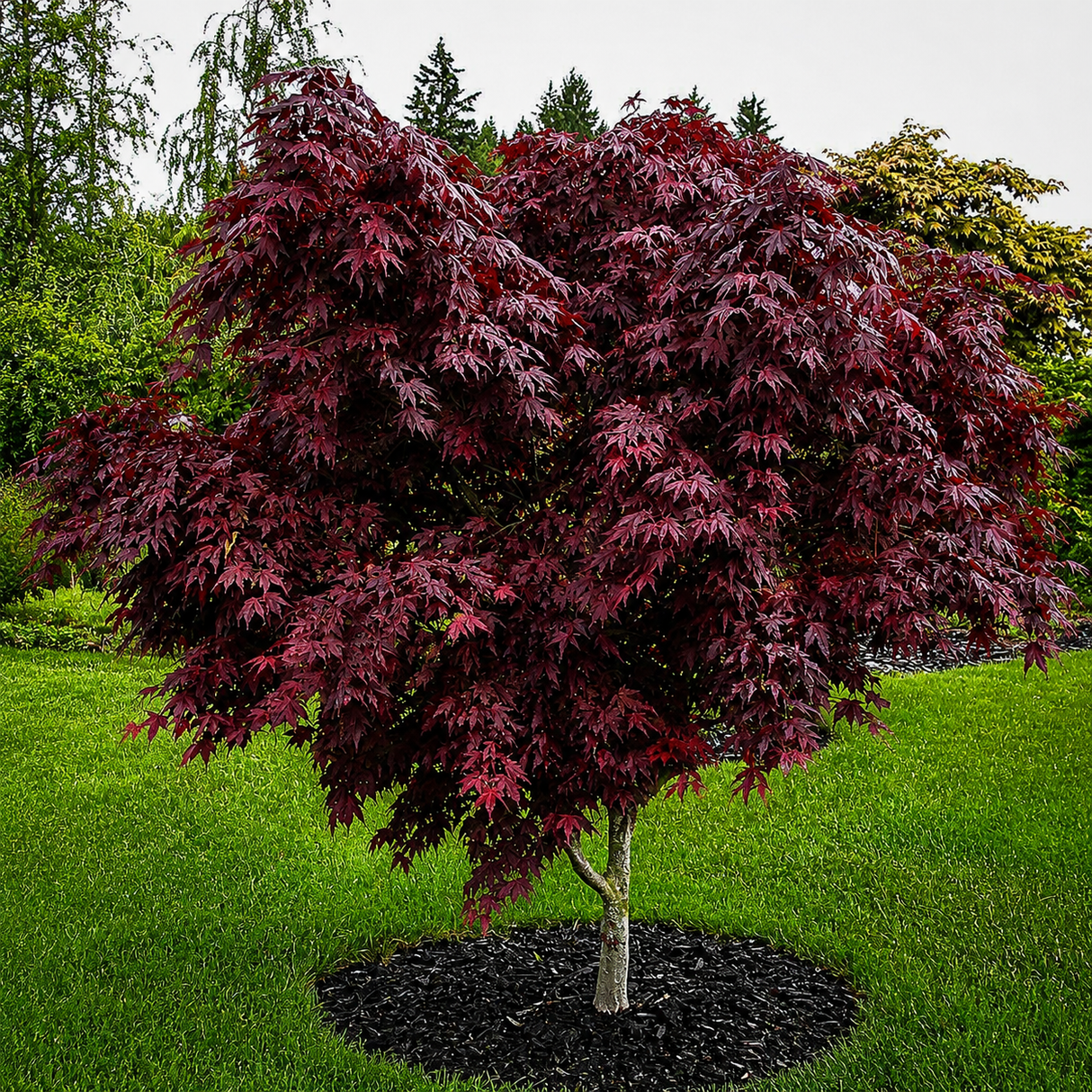 Artar Japonez Yezo Nishiki, cu frunzis variegat roz-crem decorativ pentru gradina