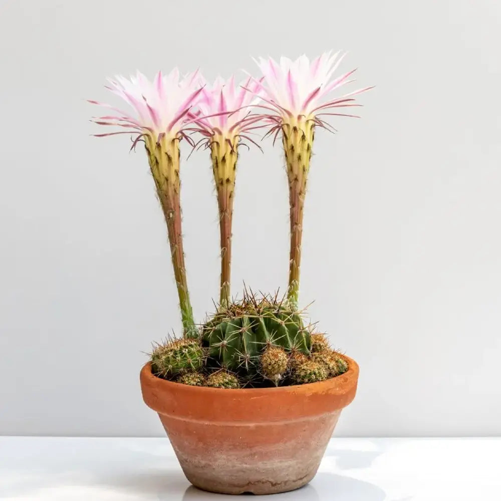 Cactus Echinopsis oxygona, cactus decorativ cu flori mari spectaculoase roz