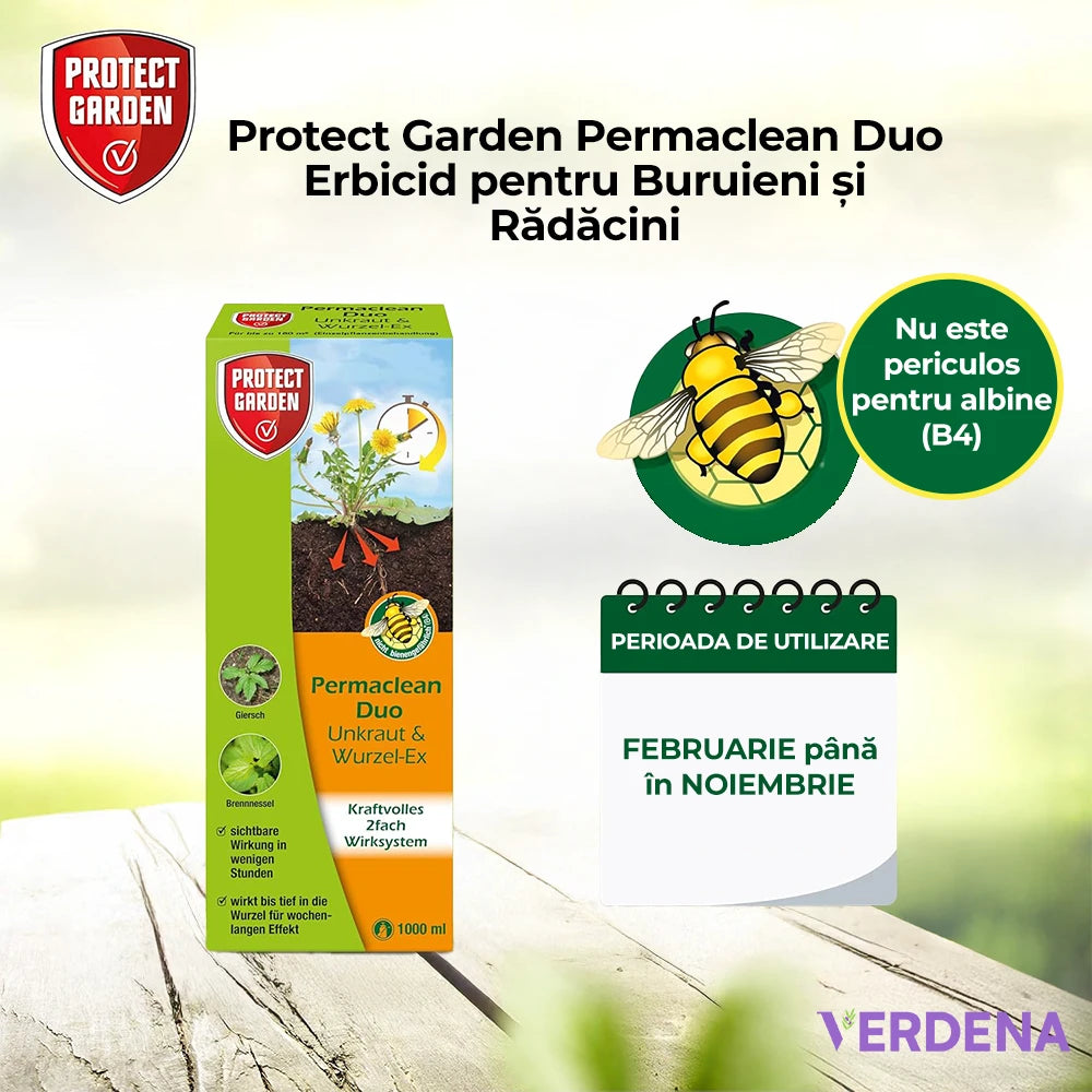 Erbicid Duo pentru Buruieni si Radacini, 500 ml, PROTECT GARDEN