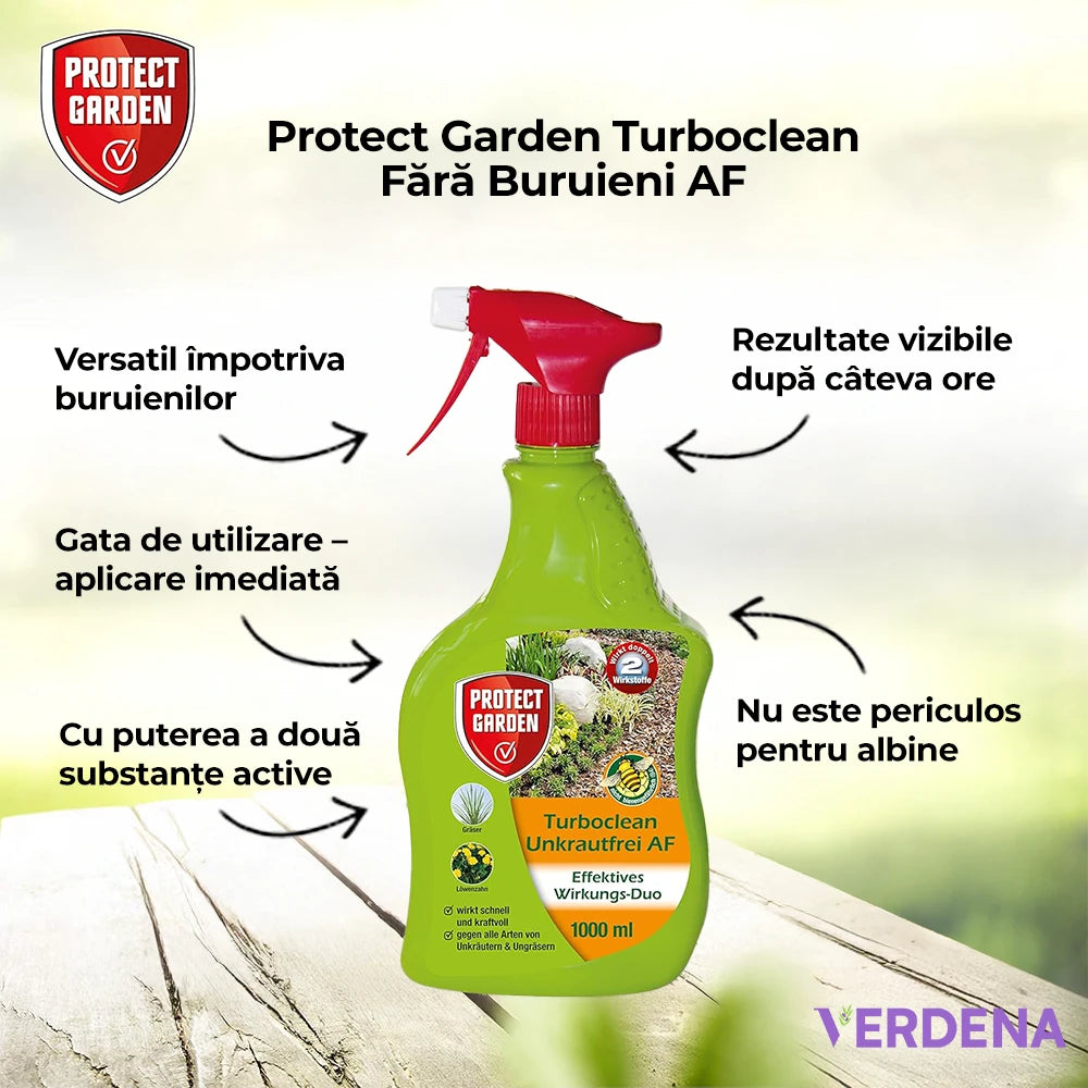Erbicid Spray Gata de Utilizare pentru Controlul Buruienilor, 1 l, PROTECT GARDEN