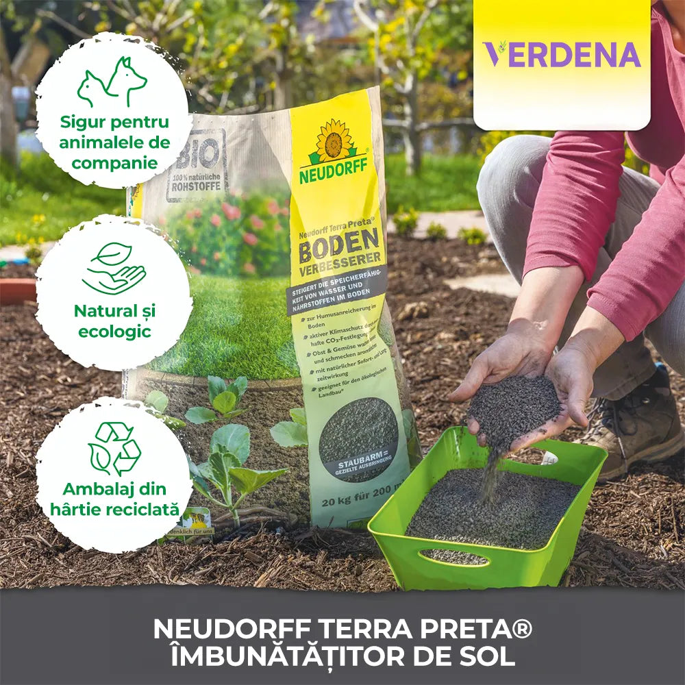 Imbunatatitor de Sol, 5 kg, cu Carbune Vegetal Organic, pentru toate Solurile si Culturile, NEUDORFF