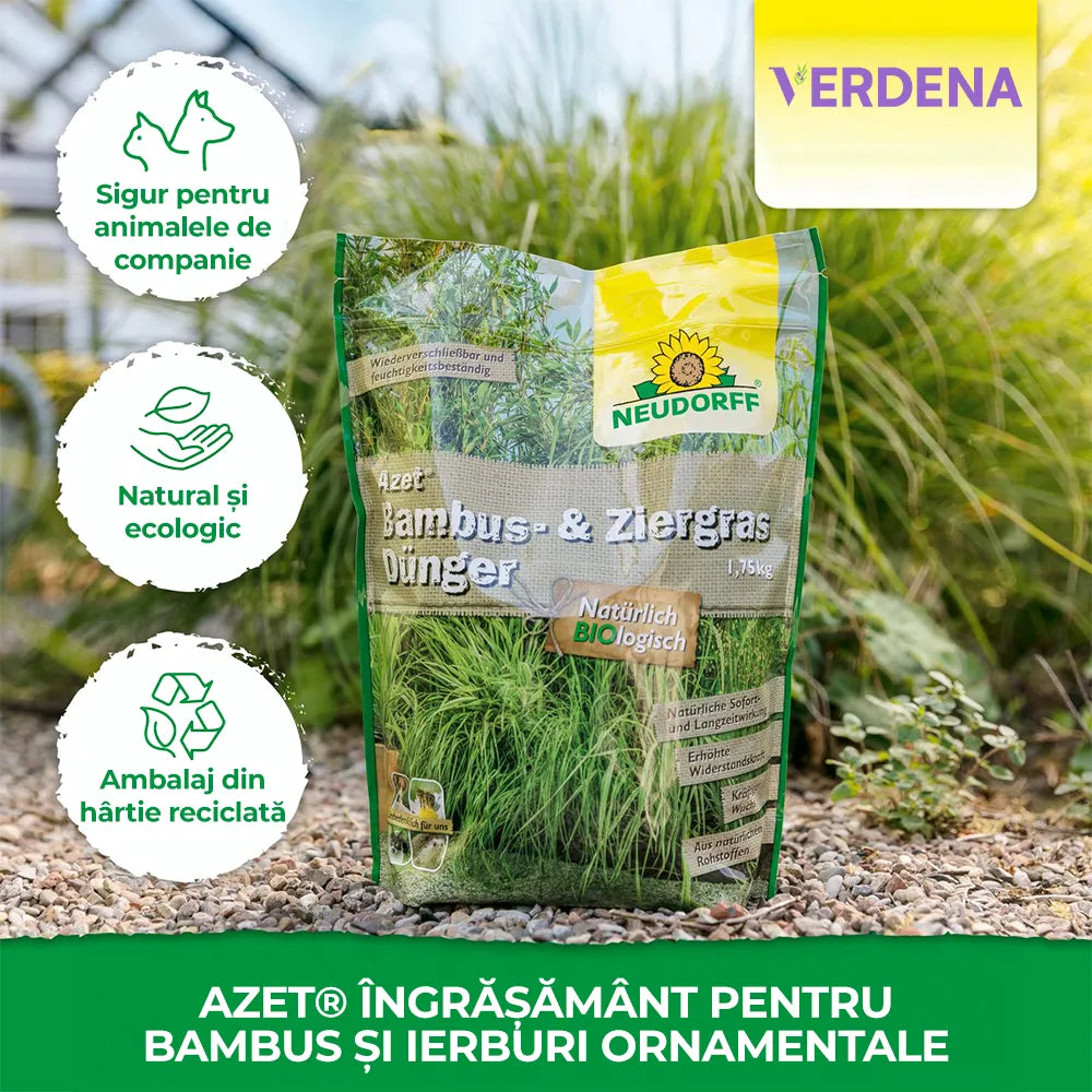 Ingrasamant Azet pentru Bambus si Ierburi Ornamentale, 1.75 kg, Nutritie de Lunga Durata, Neudorff