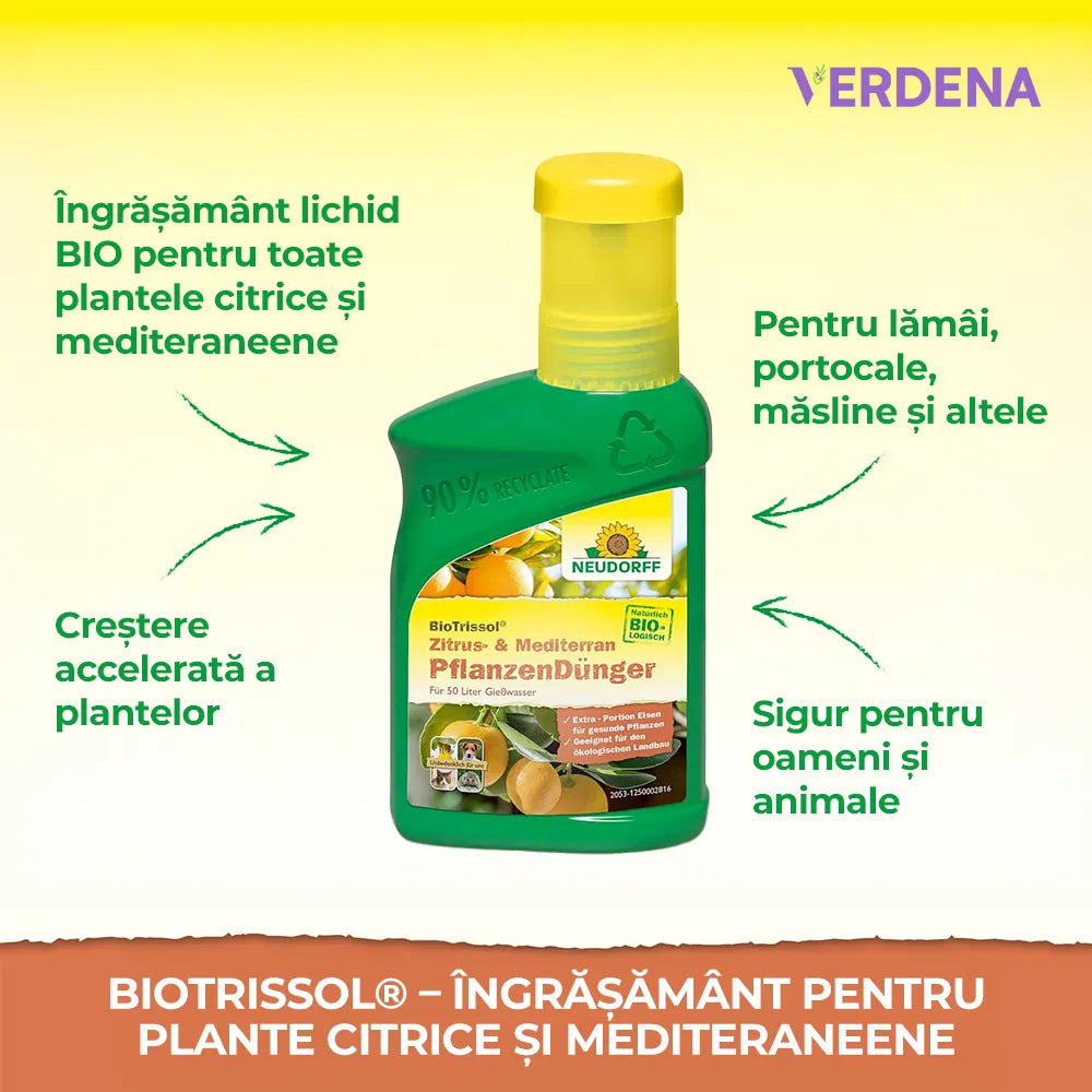 Ingrasamant Lichid pentru Plante Citrice si Mediteraneene, 250 ml, Nutritie Optima, Neudorff