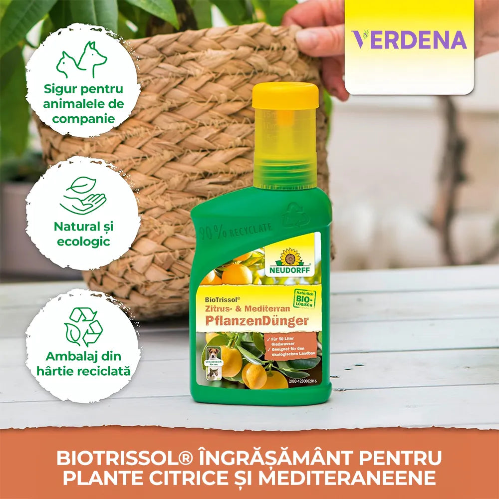 Ingrasamant Lichid pentru Plante Citrice si Mediteraneene, 250 ml, Nutritie Optima, Neudorff