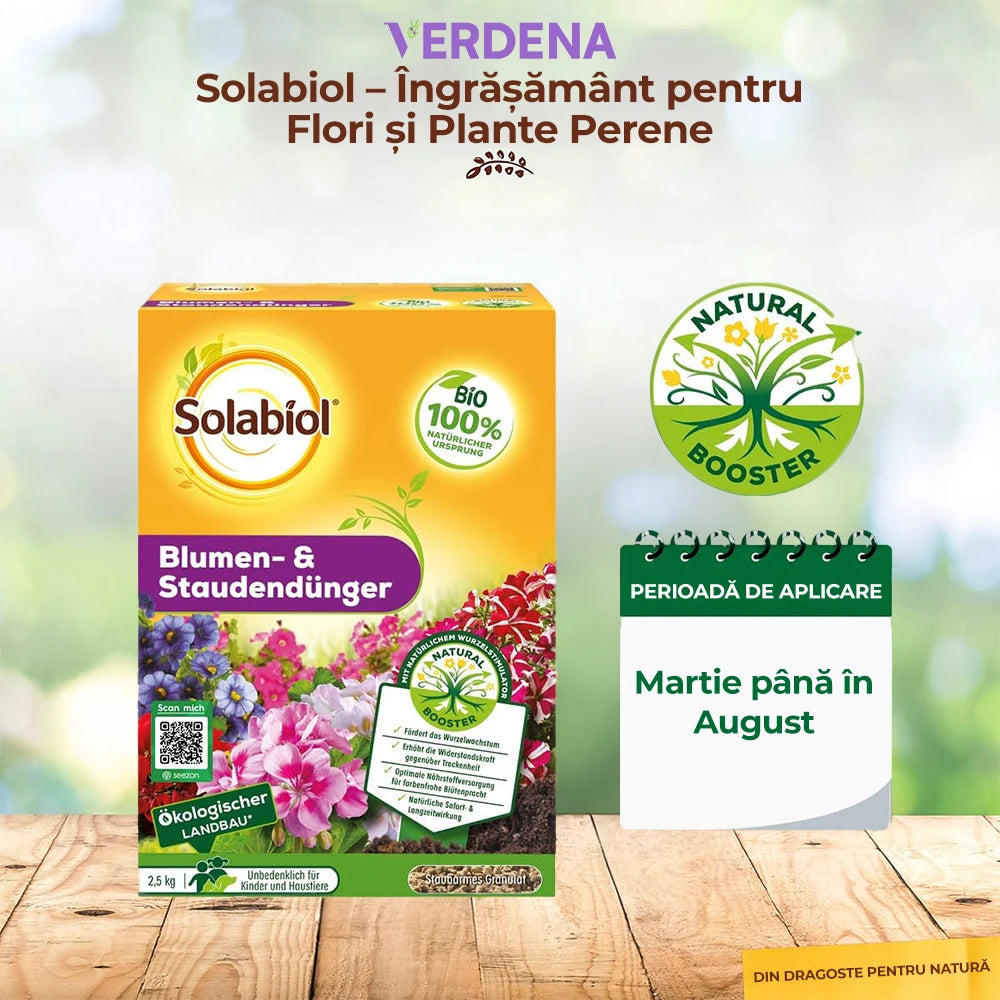 Ingrasamant Special pentru Flori si Plante Perene, 2.5 kg, cu Efect Imediat si de Lunga Durata, SOLABIOL