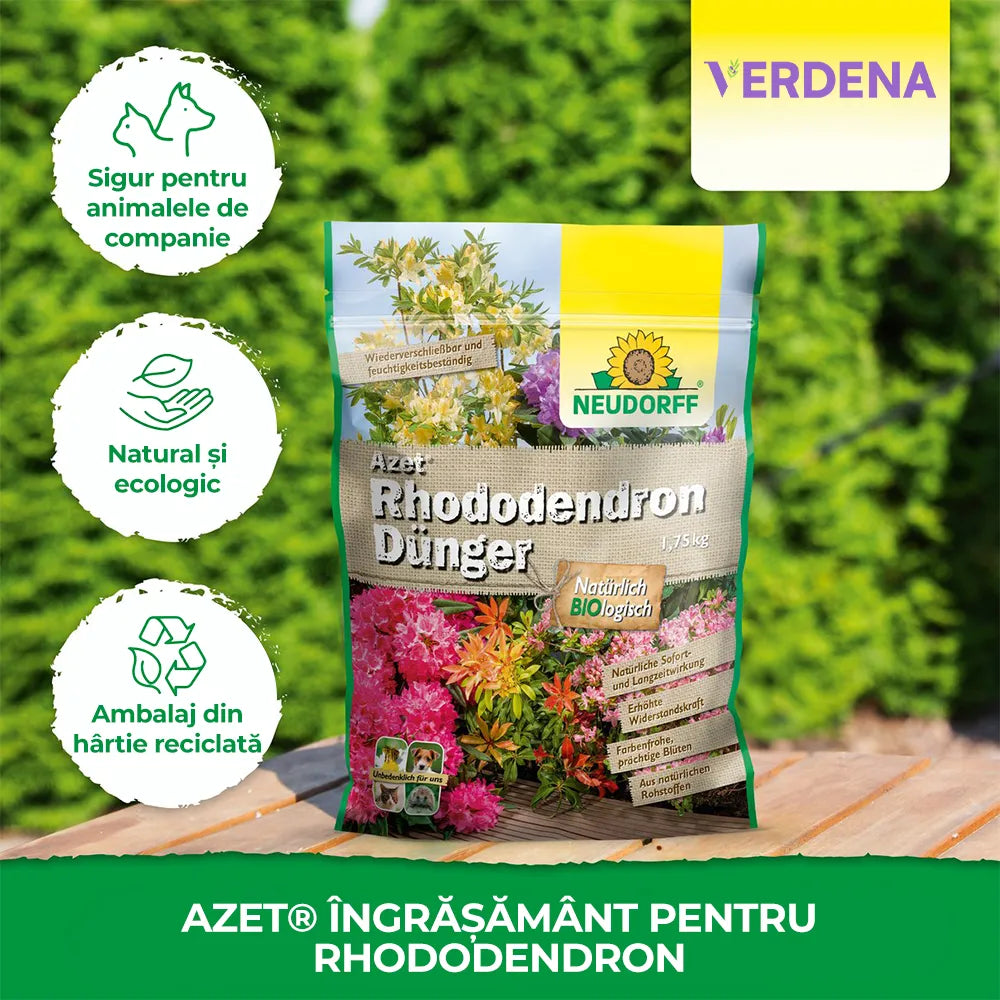 Ingrasamant pentru Azalee si Rhododendroni, 1 kg, pentru plante acidofile si fructe de padure, NEUDORFF