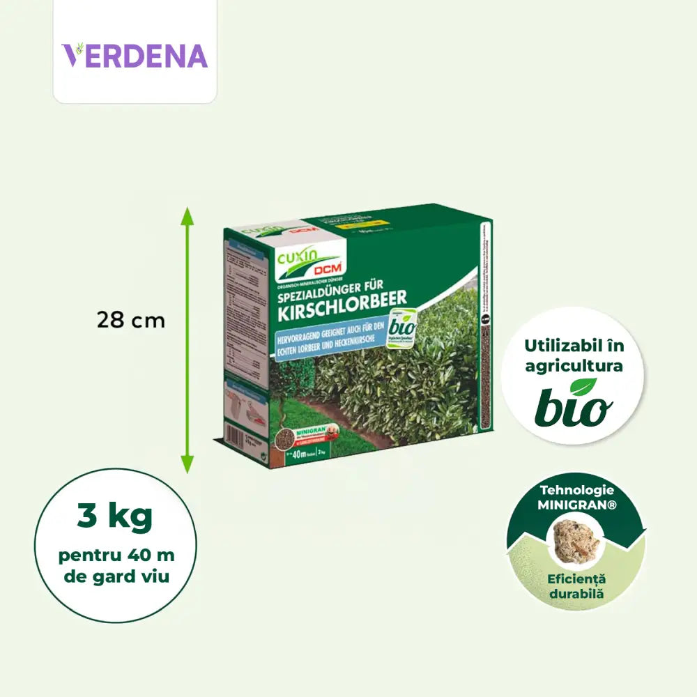 Ingrasamant Special pentru Laur Englezesc, 3 kg, Efect de Lunga Durata, CUXIN DCM