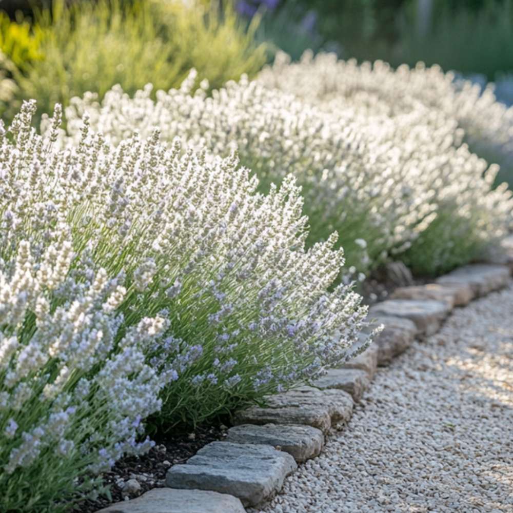 Lavanda Edelweiss, parfum intens si flori decorative, ideal pentru borduri si gradini