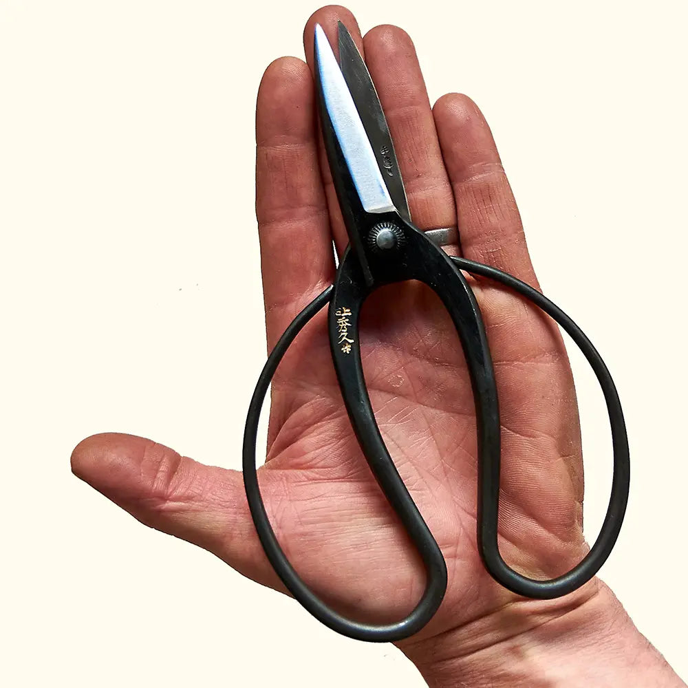 Foarfeca Bonsai Japonez din Otel Ascutit HappySeed, Ideal pentru Muguri, Frunze si Ramuri, Mica