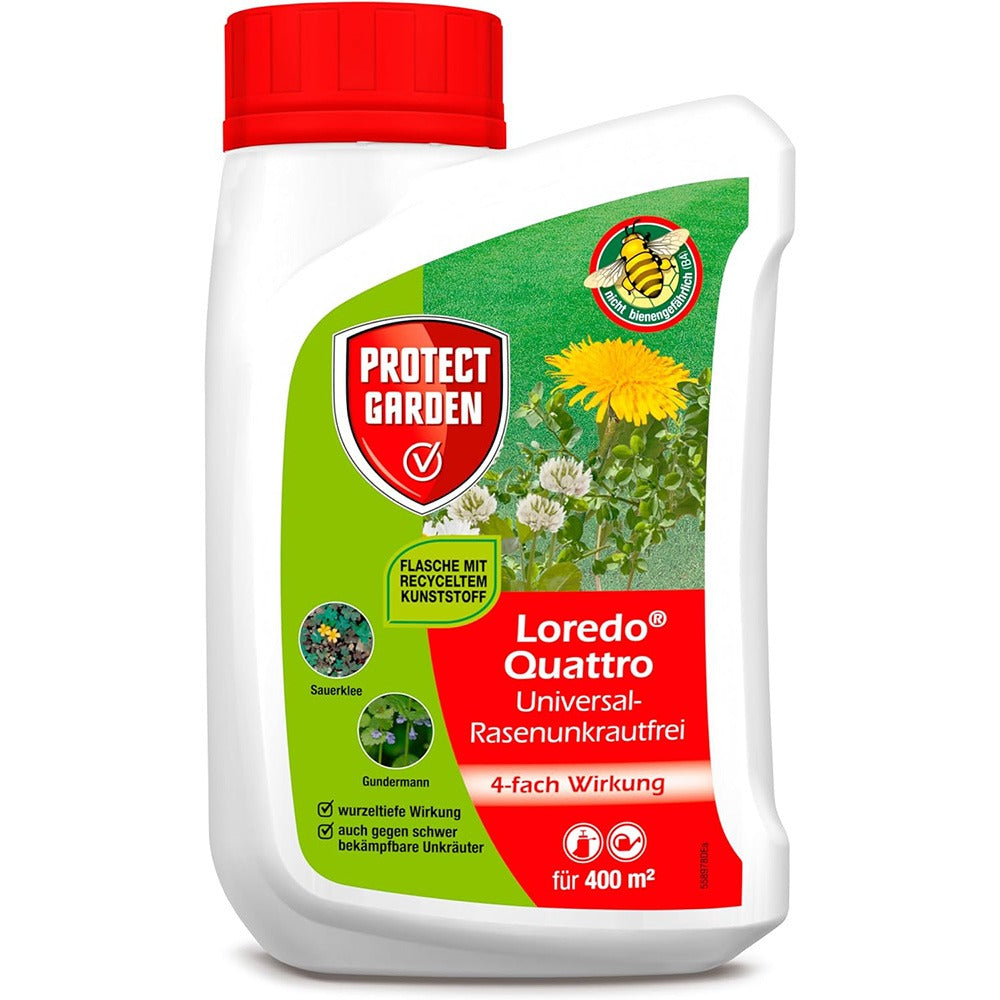 Erbicid Universal pentru Gazon, Contra Buruienilor Tenace cu Efect Quadruplu, 270 gr, PROTECT GARDEN
