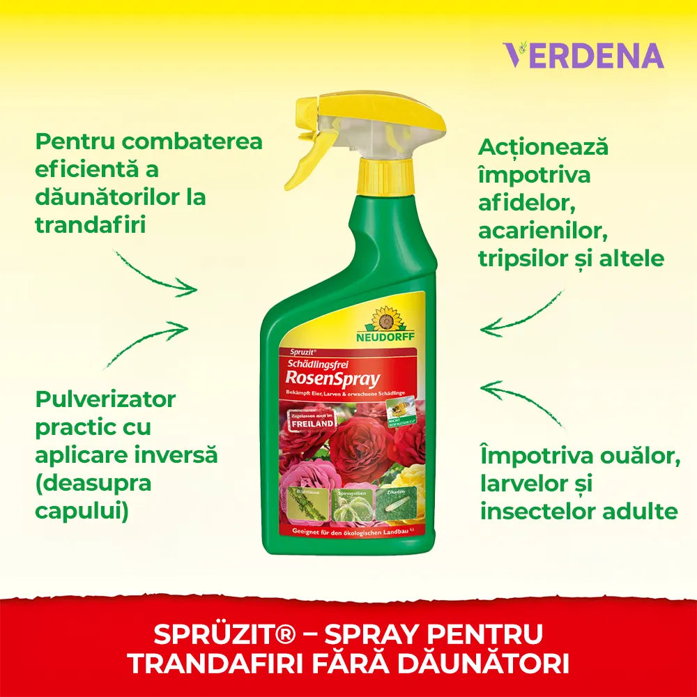 Insecticid 750 ml, Combatere Eficienta a Daunatorilor la Trandafiri, Neudorff
