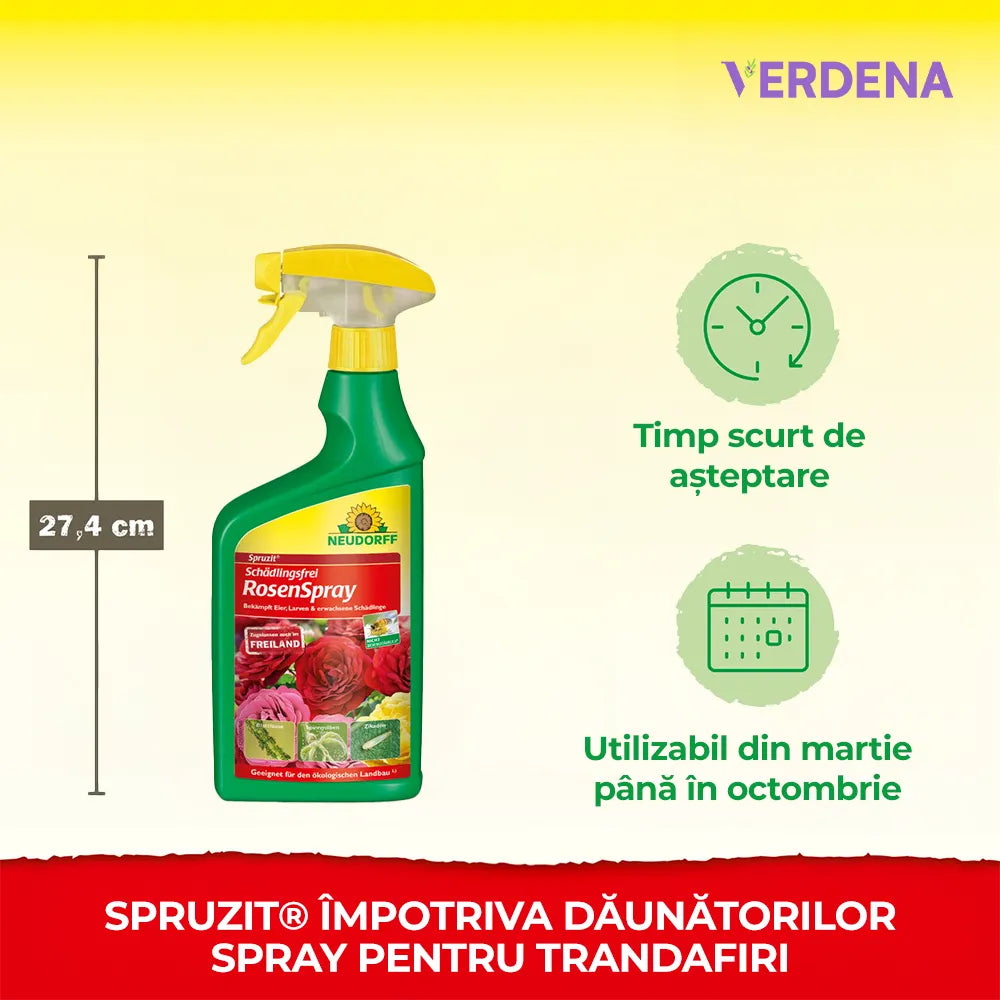 Insecticid 750 ml, Combatere Eficienta a Daunatorilor la Trandafiri, Neudorff