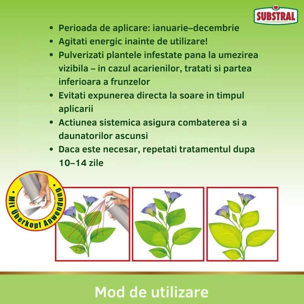 Insecticid Lichid pentru Plante Ornamentale, 400 ml, Contra Daunatorilor precum Afide, Cosenile si Omizi