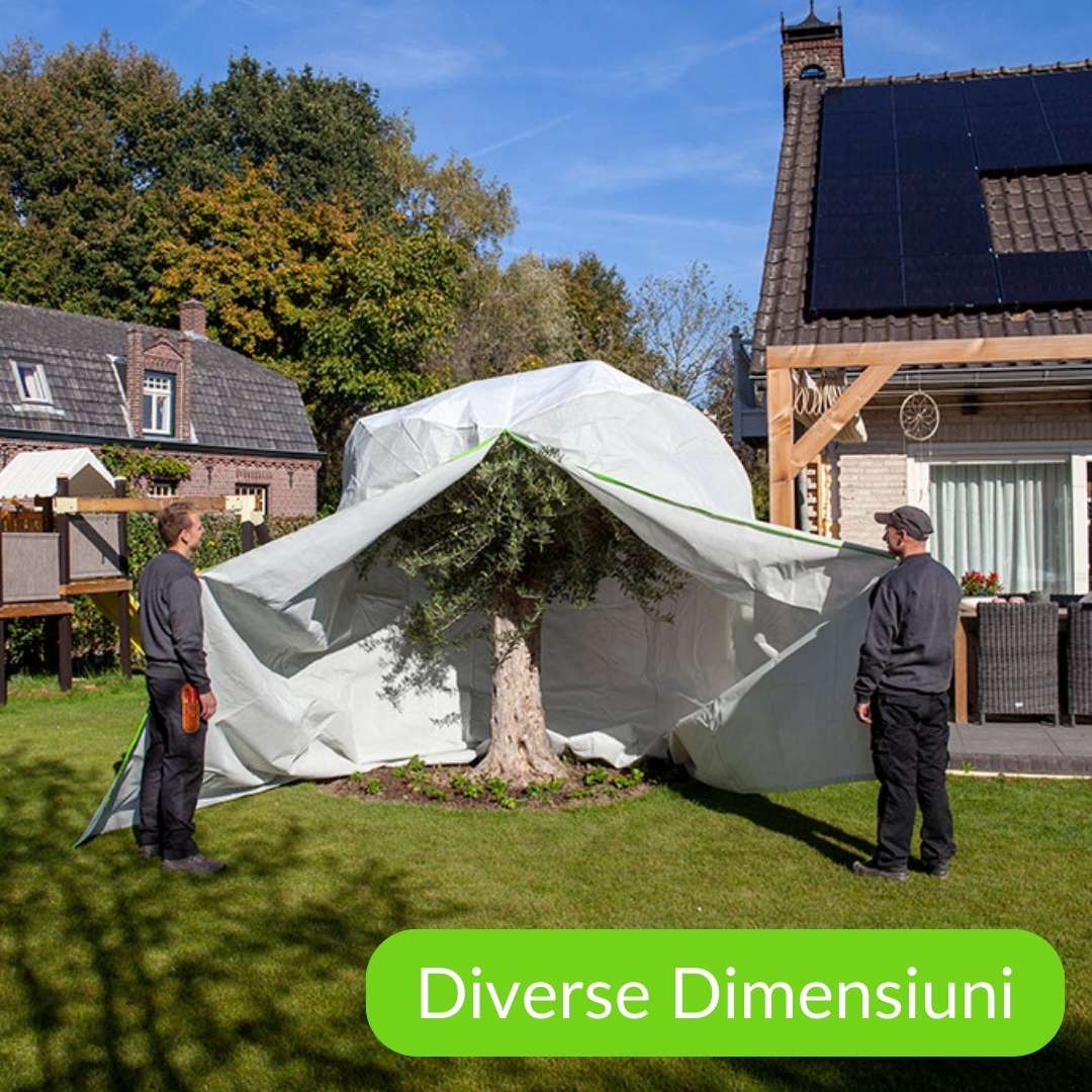 Cabluri incalzire anti-inghet TreeSafe S-M-L-XL-XXL cu termostat automat, Protectie pentru plante, ghivece, copaci, 10W/m pentru Plante Mediteraneene