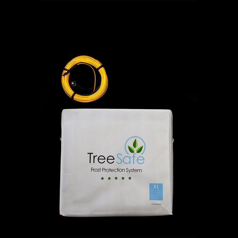 Cabluri incalzire anti-inghet TreeSafe S-M-L-XL-XXL cu termostat automat, Protectie pentru plante, ghivece, copaci, 10W/m pentru Plante Mediteraneene
