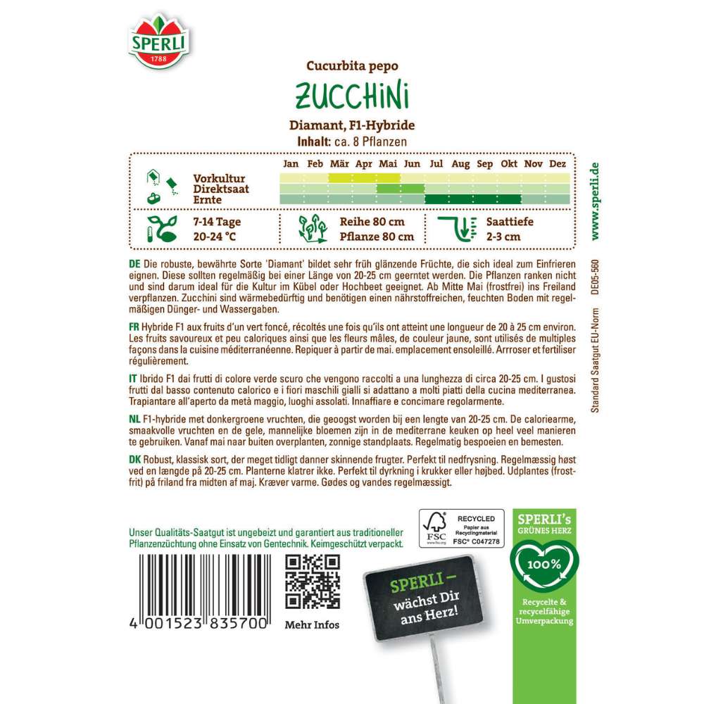 Seminte dovlecel Diamant F1 – fructe lucioase si uniforme