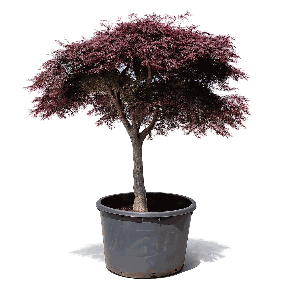 Artar Japonez Rosu Pitic Garnet, varsta 25 ani, calitate premium, cu frunzis rosu aprins, decor spectaculos, cu textura dantelata