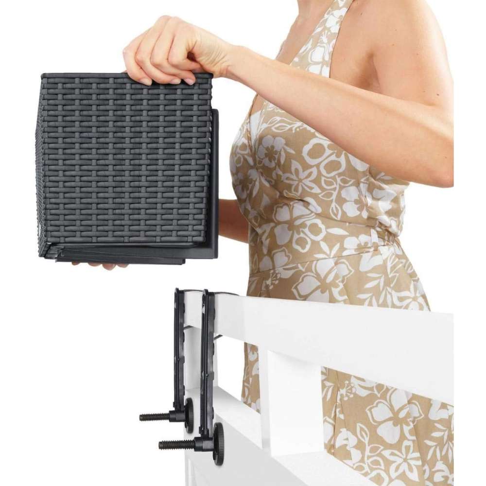 Suport de Prindere Lechuza Balconera, Negru, compatibil cu dimensiuni 50 si 80, plastic durabil, reglaj cu surub