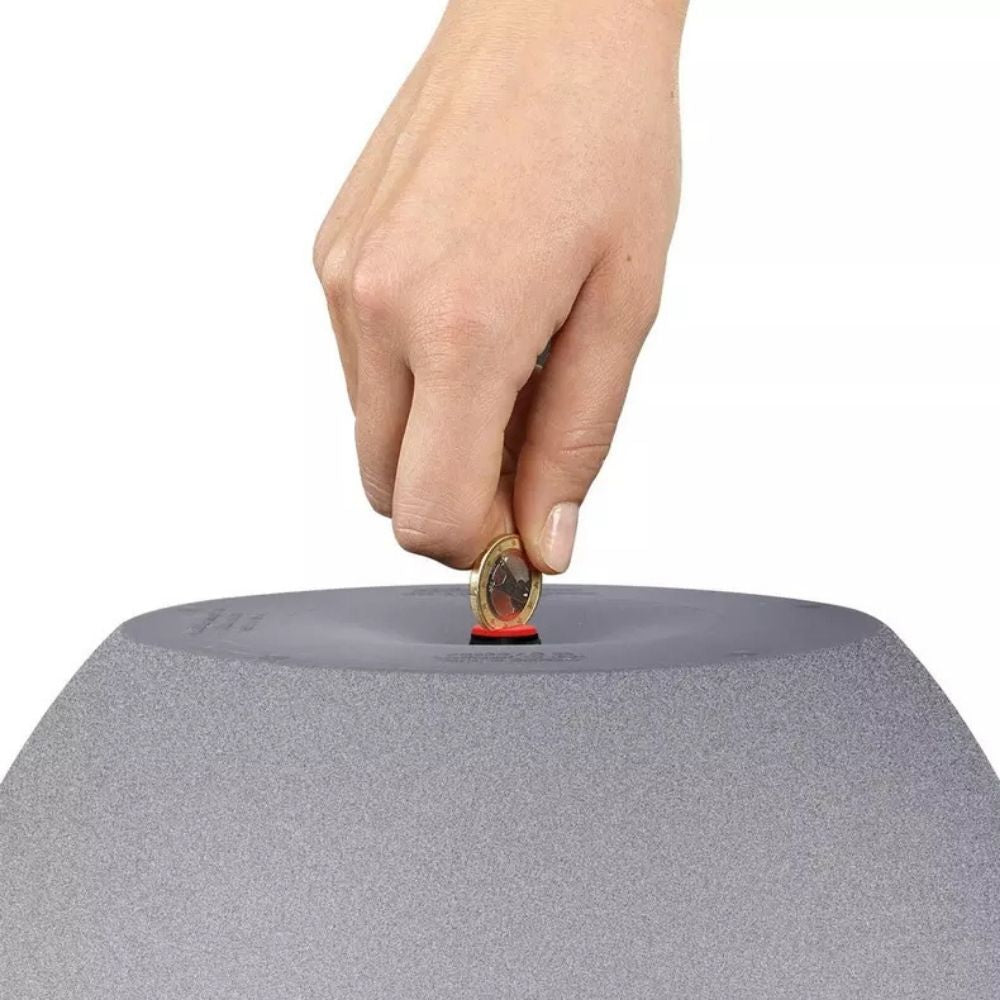 Ghiveci Auto-Irigant Lechuza Cubeto Stone 30 4,5 l, efect piatra neagra, sistem de autoirigare, insert detasabil, strat de drenaj