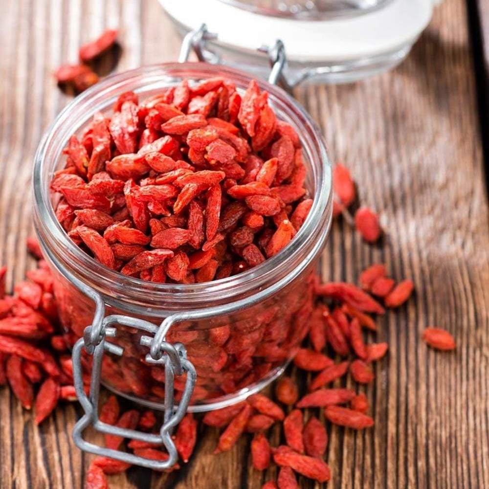 Fructifer Goji (Lycium Barbarum), cu fructe dulci-acrisor rosii