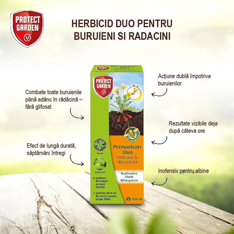 Erbicid Contra Buruienilor si Ierburilor, 1 l, PROTECT GARDEN