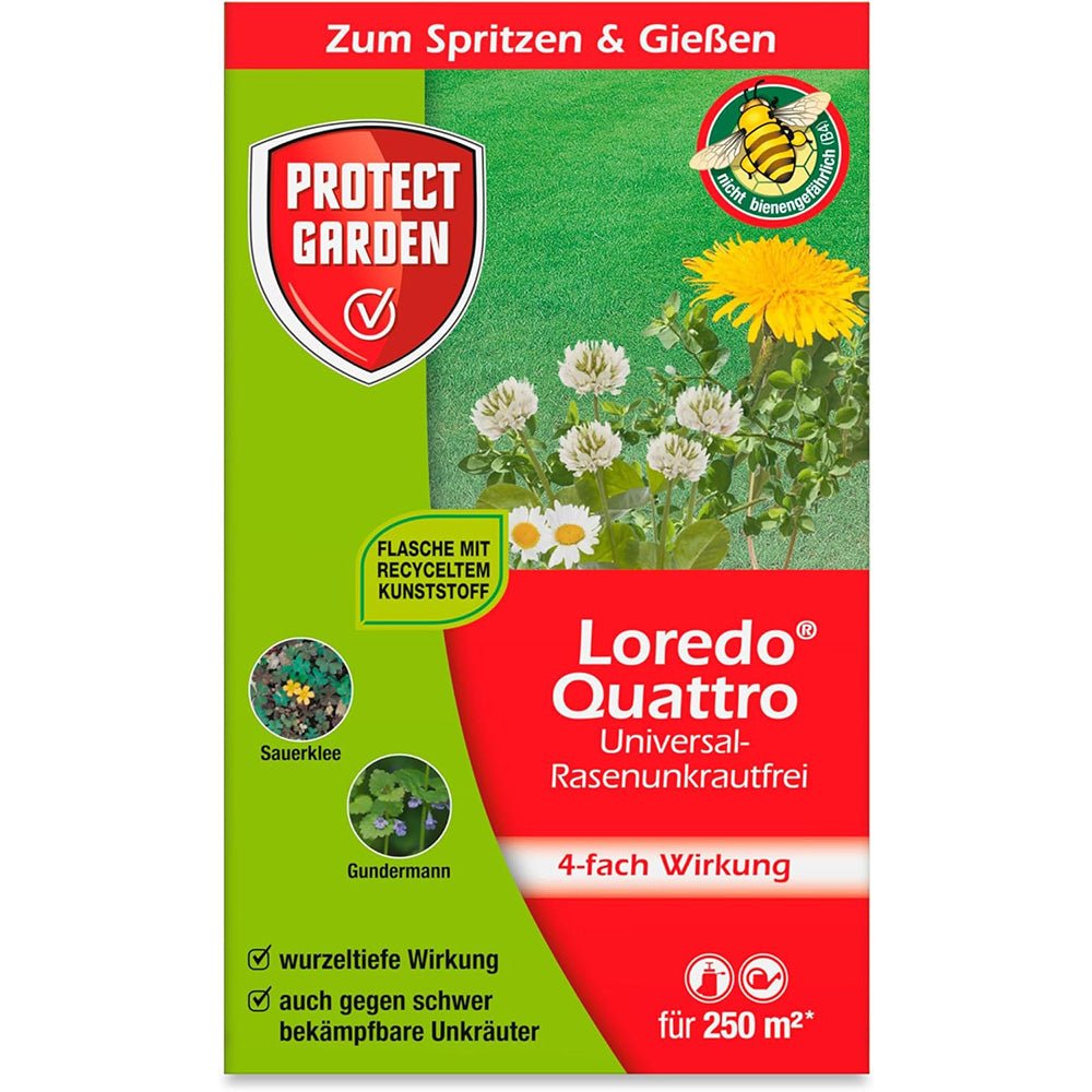 Erbicid Universal pentru Gazon, Contra Buruienilor Tenace cu Efect Quadruplu, 270 gr, PROTECT GARDEN