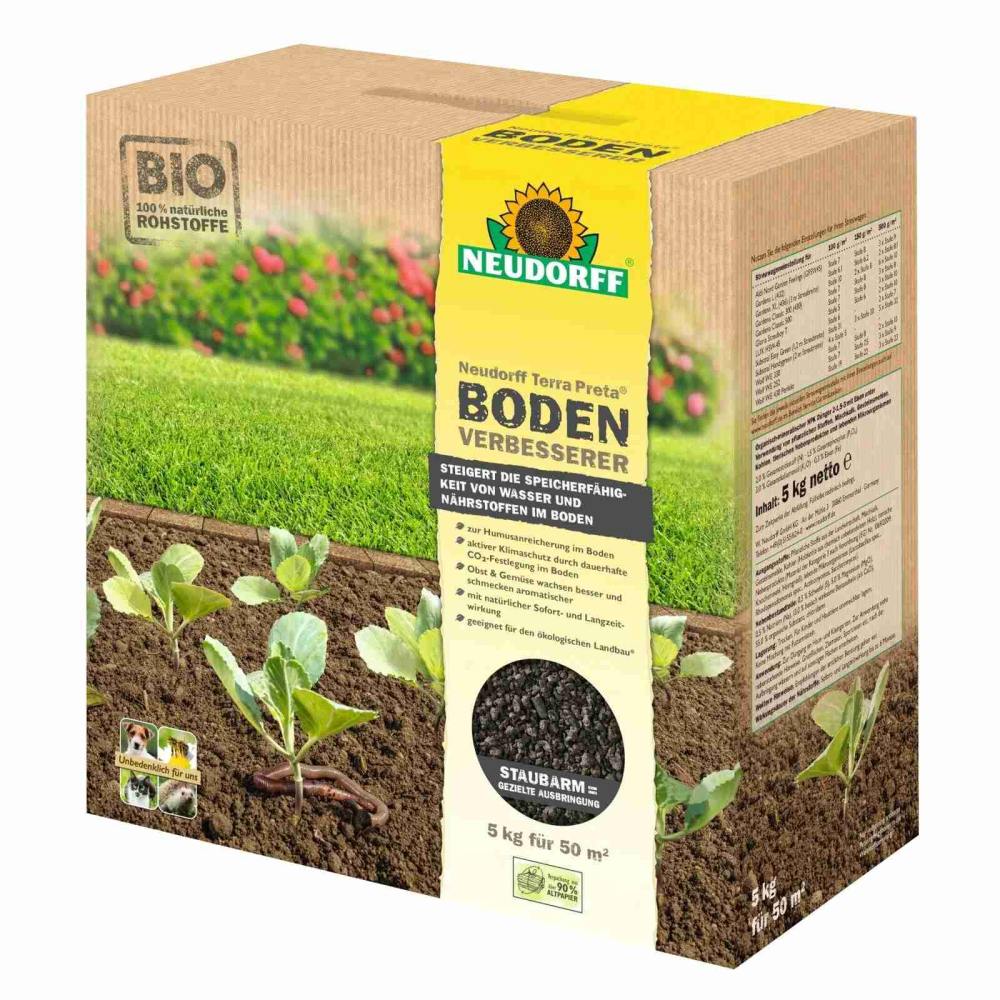 Imbunatatitor de Sol, 5 kg, cu Carbune Vegetal Organic, pentru toate Solurile si Culturile, NEUDORFF