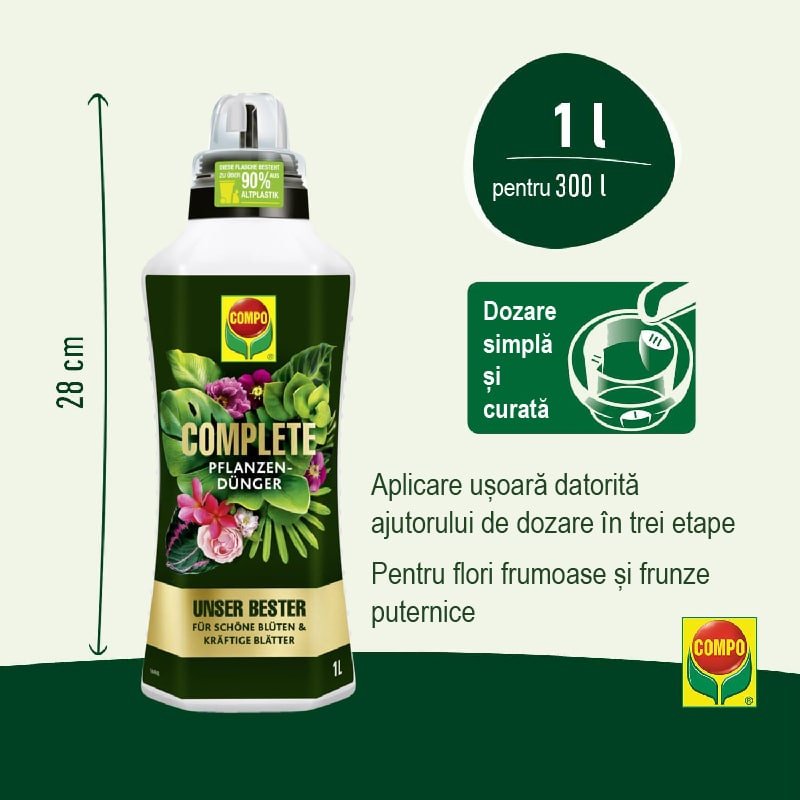Ingrasamant Lichid pentru Flori cu Guano, 1.3 l, COMPO