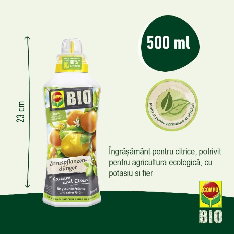 Ingrasamant Organic Lichid pentru Plante Citrice 500 ml, COMPO