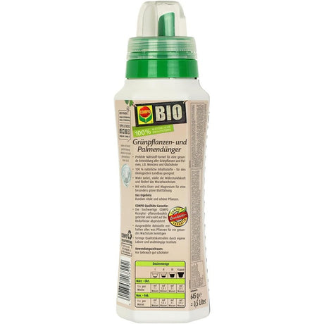 Ingrasamant organic lichid pentru plante verzi si palmieri COMPO, ingrediente 100% naturale, 500 ml - VERDENA-500 ml