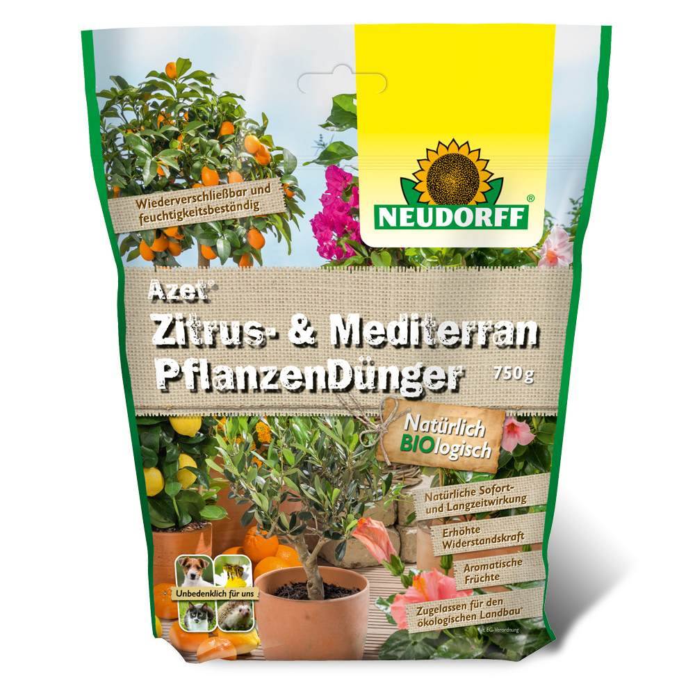Ingrasamant Azet pentru Plante Citrice si Plante Mediteraneene, 750 g, Neudorff