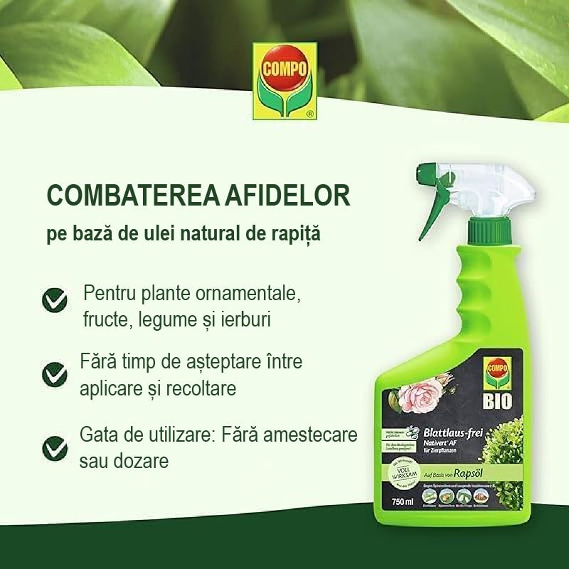 Insecticid Organic pentru plante Ornamentale contra Afidelor, 750 ml, COMPO