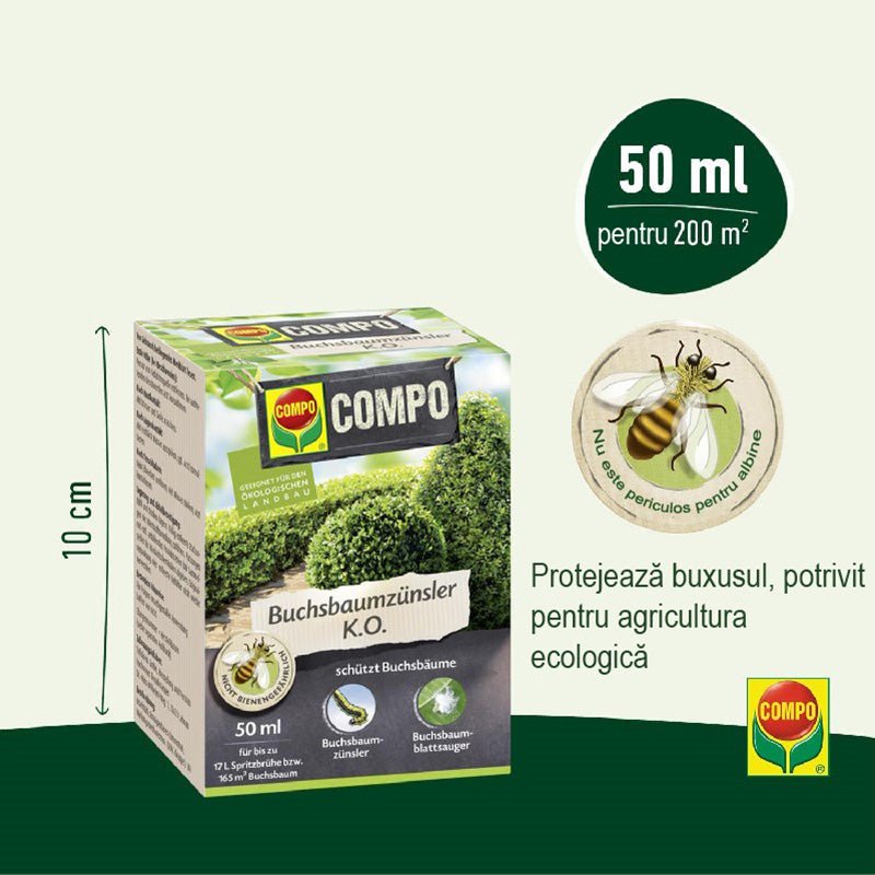 Insecticid pentru Buxus contra Omizilor, 50 ml, COMPO