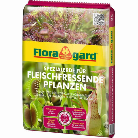 Pamant Special pentru Plante Carnivore, 3 l, Potrivire Perfecta pentru Repotare, Floragard - VERDENA-3 l
